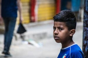 Palestinian Children Playing in Shatila Refugee Camp Amid Hardship idir hakim photographe paris