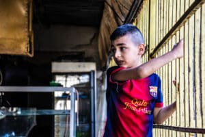 Palestinian Children Playing in Shatila Refugee Camp Amid Hardship idir hakim photographe paris