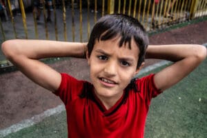 Palestinian Children Playing in Shatila Refugee Camp Amid Hardship idir hakim photographe paris