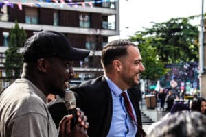 Joint Portrait of Aly Diouara and Sébastien Delogu idir hakim photographe paris