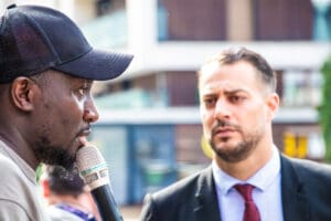 Joint Portrait of Aly Diouara and Sébastien Delogu idir hakim photographe paris