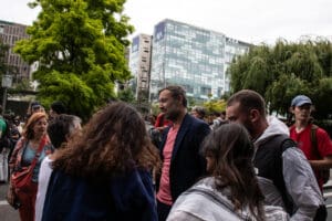 Thomas Portes at the Nahel Memorial Demonstration idir hakim photographe paris