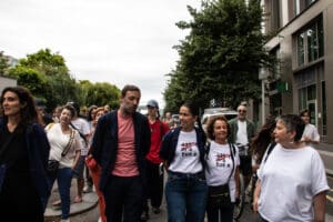 Thomas Portes at the Nahel Memorial Demonstration idir hakim photographe paris
