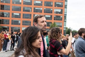 Crowd at the Nahel Memorial Demonstration idir hakim photographe paris
