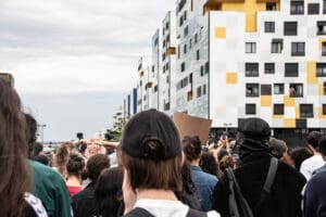 Crowd at the Nahel Memorial Demonstration idir hakim photographe paris