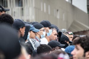 Crowd at the Nahel Memorial Demonstration idir hakim photographe paris