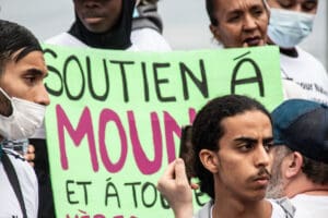 Crowd at the Nahel Memorial Demonstration idir hakim photographe paris