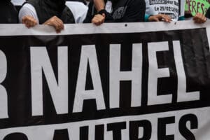 Crowd at the Nahel Memorial Demonstration idir hakim photographe paris