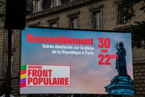 LFI Activists at Place de la République idir hakim photographe paris