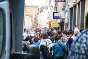 Queue for Jean-Luc Melenchon Conference idir hakim photographe paris