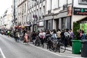 Queue for Jean-Luc Melenchon Conference idir hakim photographe paris