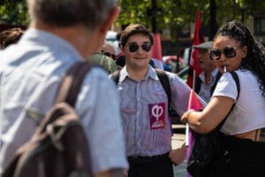 France Insoumise Activist at République idir hakim photographe paris