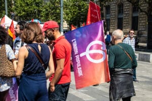 France Insoumise Activist at République idir hakim photographe paris