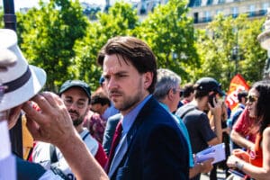 Deputy Saintoul at République idir hakim photographe paris