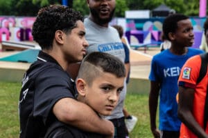 Youth from Les Bosquets at Olympic Fan Zone idir hakim photographe paris