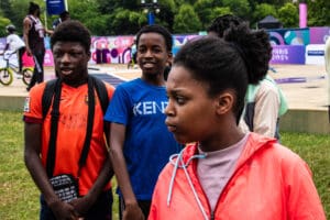 Youth from Les Bosquets at Olympic Fan Zone idir hakim photographe paris
