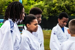Youth from Les Bosquets at Olympic Fan Zone idir hakim photographe paris