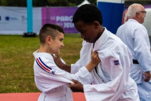 Youth from Les Bosquets at Olympic Fan Zone idir hakim photographe paris