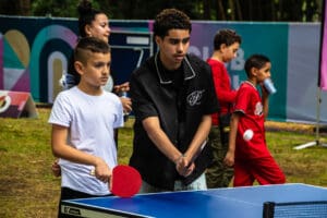 Youth from Les Bosquets at Olympic Fan Zone idir hakim photographe paris