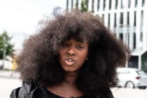 Assa Traoré attending Nahel memorial in Nanterre idir hakim photographe paris
