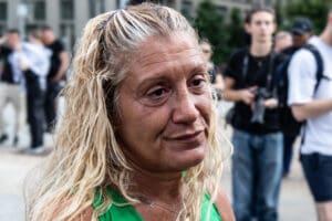 Mounia Merzouk during memorial gathering for Nahel idir hakim photographe paris