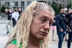 Mounia Merzouk during memorial gathering for Nahel idir hakim photographe paris