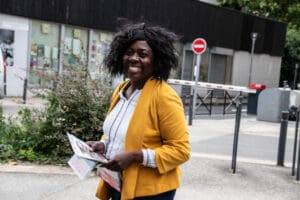 Deputy Obono, Assa Traore, and Sabrina Benali Campaign in the 20th Arrondissement idir hakim photographe paris