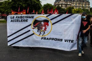 Anti-Fascism Protest Banner idir hakim photographe paris