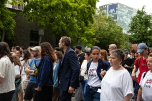Crowd at the Nahel Memorial Demonstration idir hakim photographe paris