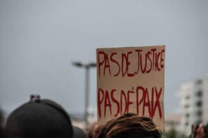 Crowd at the Nahel Memorial Demonstration idir hakim photographe paris