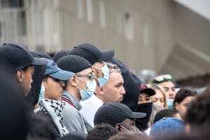 Crowd at the Nahel Memorial Demonstration idir hakim photographe paris