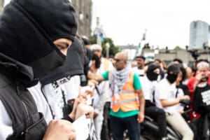 Crowd at the Nahel Memorial Demonstration idir hakim photographe paris