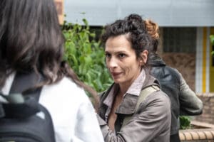 Sabrina Benali at Giant Door-to-Door in Place Morillon idir hakim photographe paris