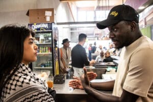 Rima Hassan and Aly Diouara in Bobigny. idir hakim photographe paris