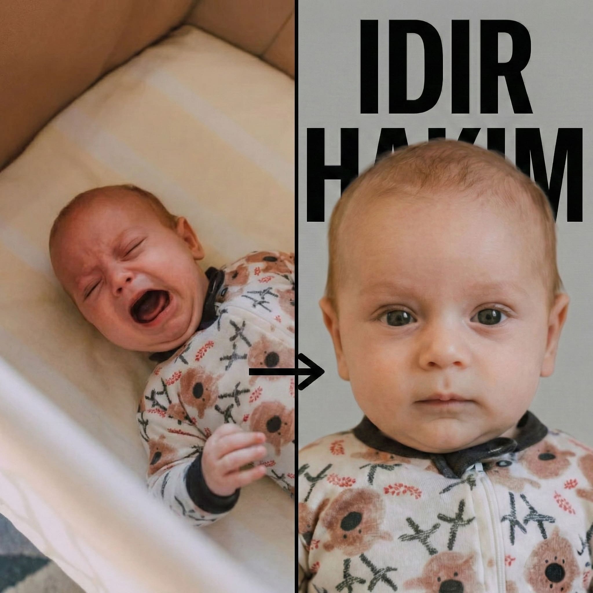 photo d’identité bébé pleurs et agitation idir hakim