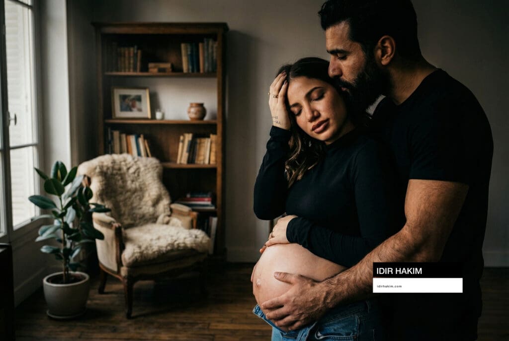 Qualité premium avec Photographe grossesse Île-de-France : séance à domicile.